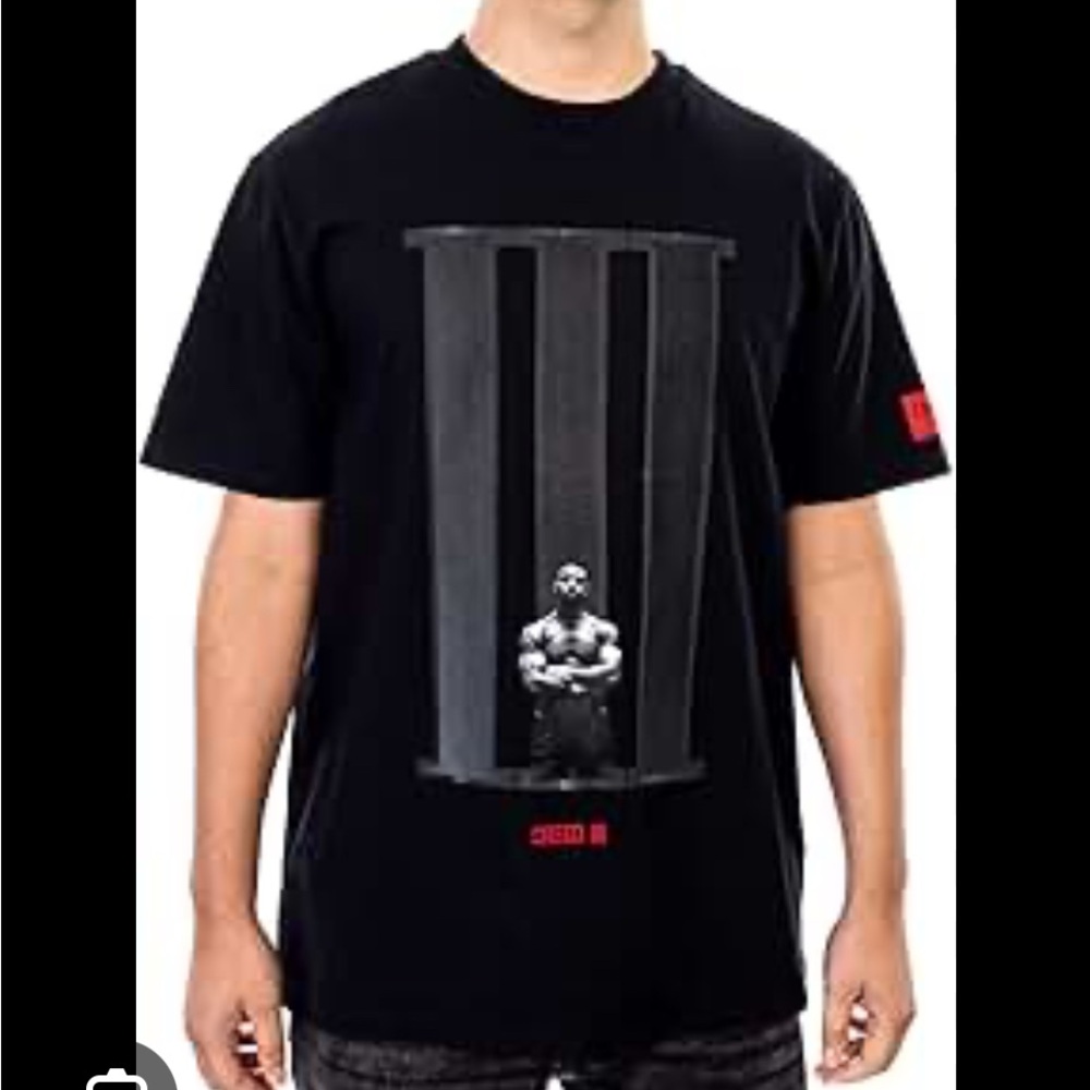 Creed Black Graphic Tee with Bold Design